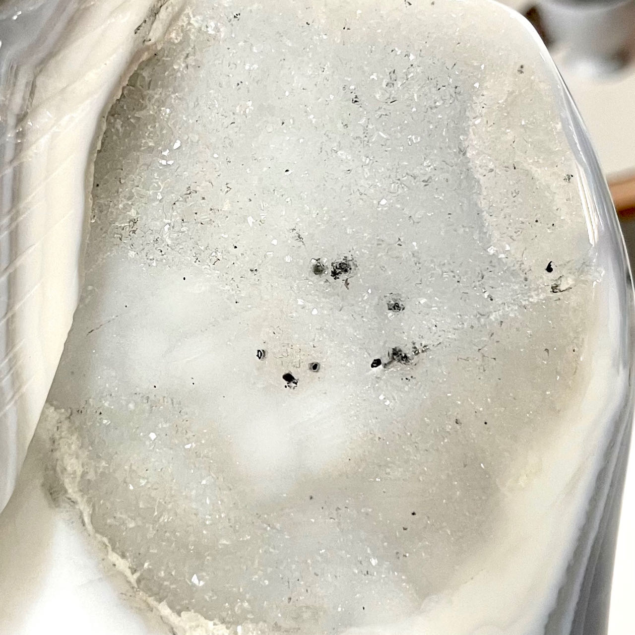 Wolf Druzy Natural Raw Geode Healing Stone From IG Crystal