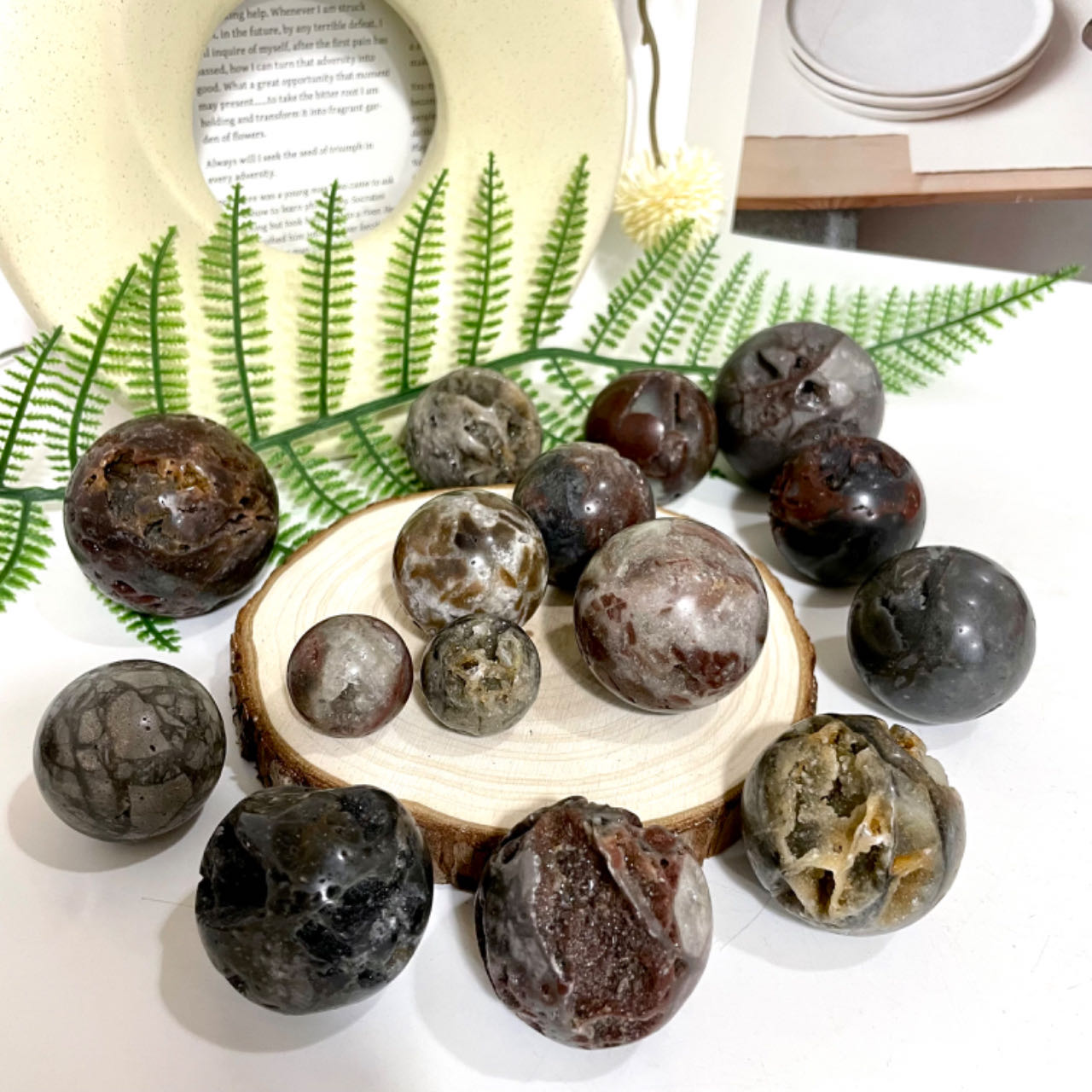 4~7 Counts Small Sphalerite Balls 2.5~5cm Healing Stone Home Decoration From IG Crystal