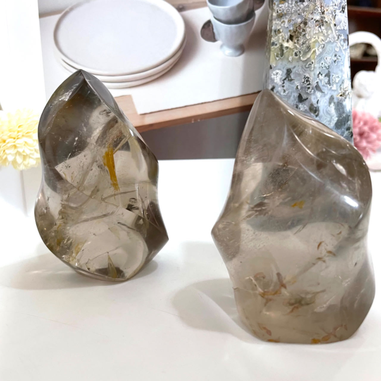 2~3PCS Smoky Quartz Torch Healing Crystal From IG Crystal