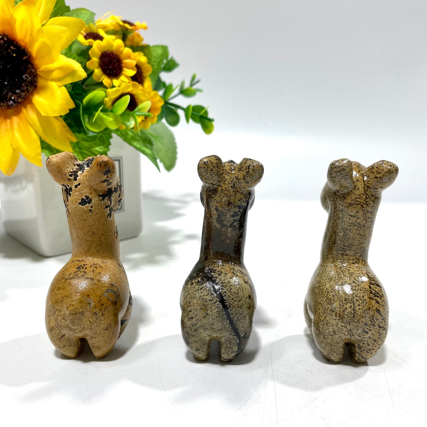 2 Counts Small Picture Jasper Alpaca Crystal Carving Healing Stones Natural Stone Chakra Balancing Reiki Home Office Decor From IG Crystal