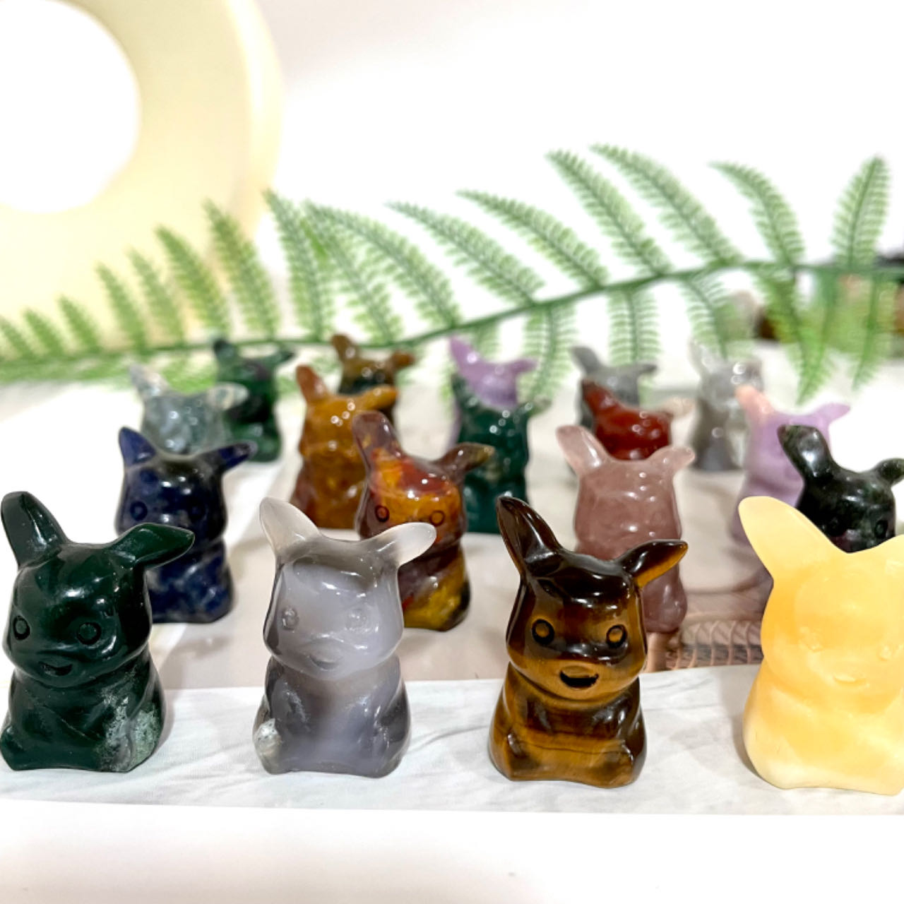 IG Crystal Different Materials Pocket Monster Pokemon High Quality Natural Crystals Set (8 counts)