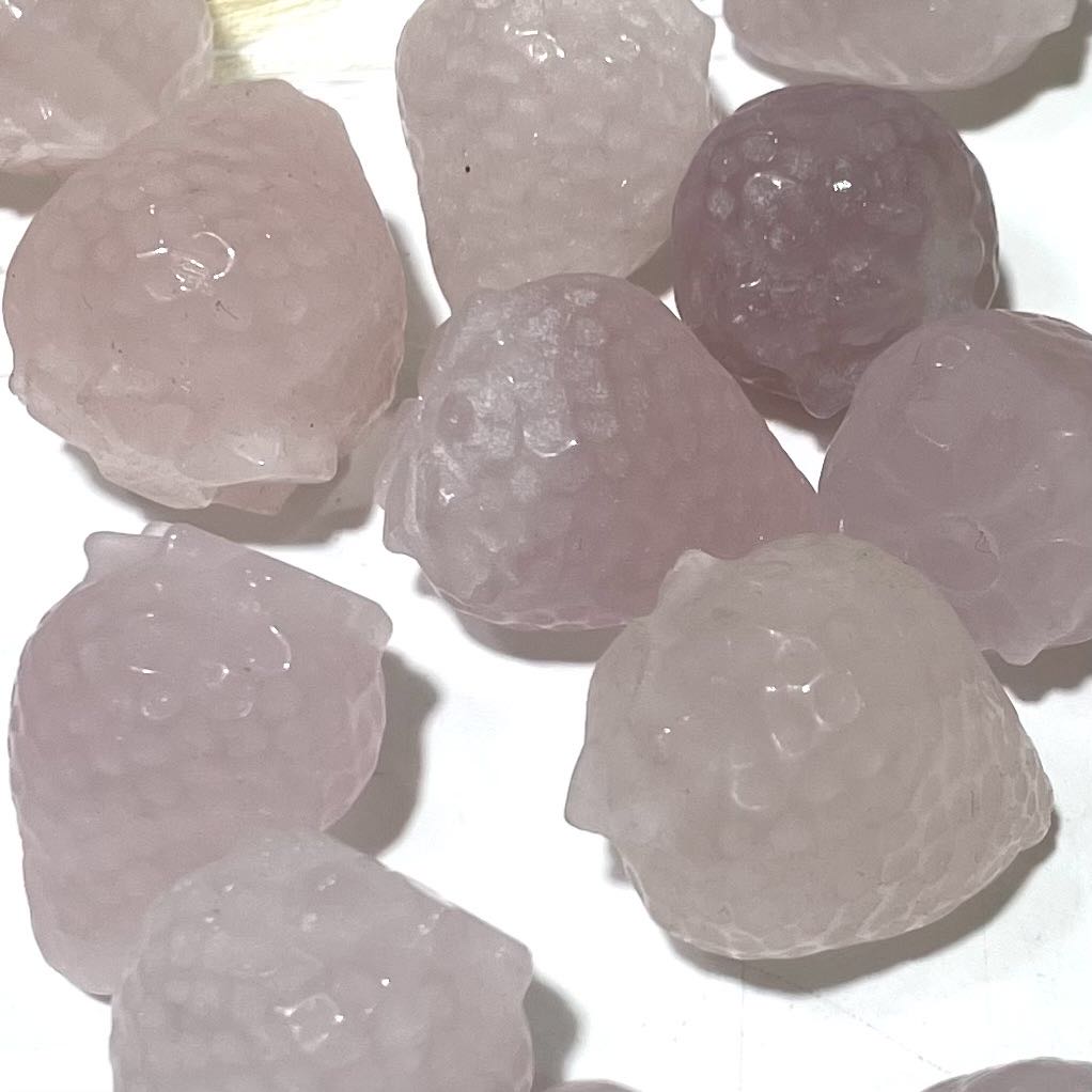 4 Counts Rose Quartz Strawberries Crystal Natural Crystals Healing Stones Crystal Jewelry Shop Pretty Crystals Home Decoration From IG Crystal