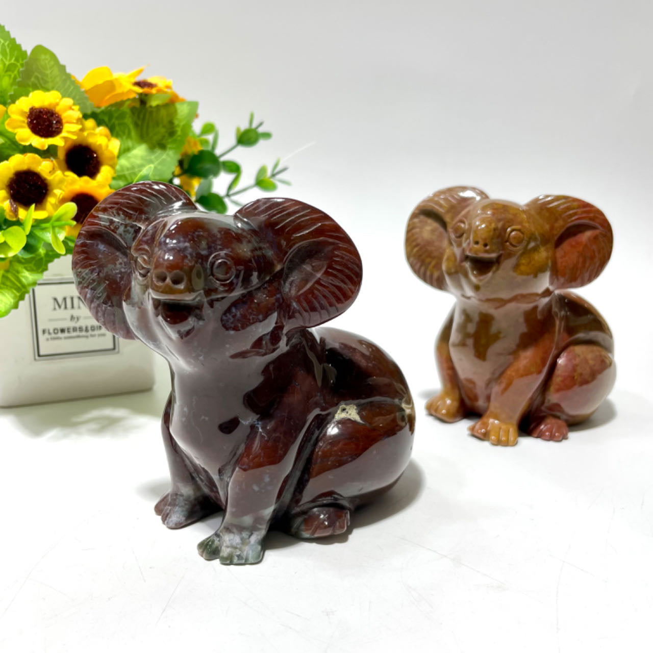 1 Count Ocean Jasper Koala Healing Crystal Gem Reiki Healing Home Decor Crystal Jewelry Shop Pretty Crystals From IG Crystal