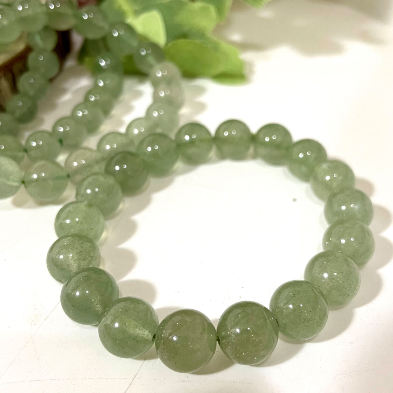 Green Strawberry Quartz 9~11mm Energy Healing Crystals Jewelry for Women DIY Bracelet From IG Crystal
