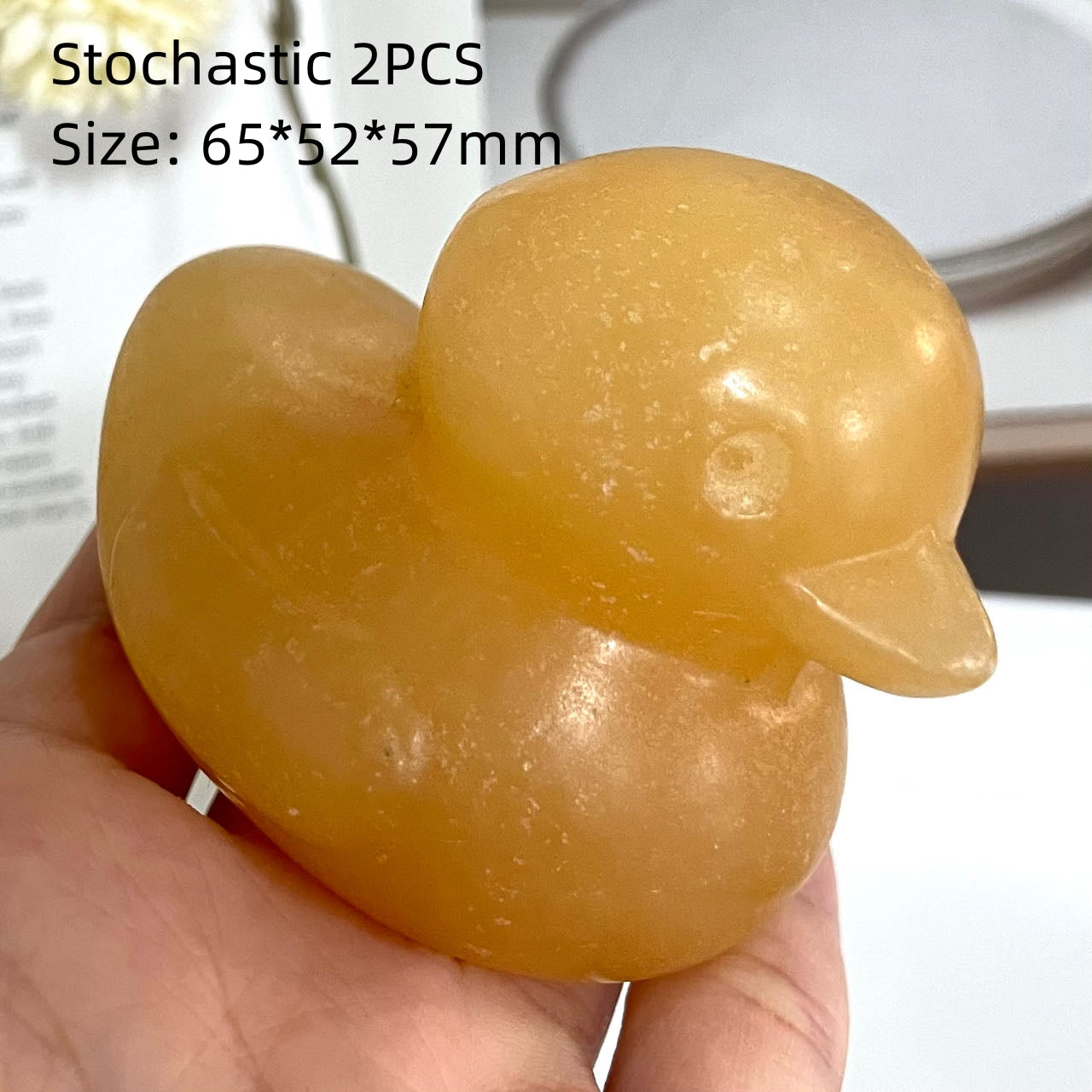 2 / 7PCS Yellow Calcite Small Yellow Duck Crystal Healing Stone From IG Crystal