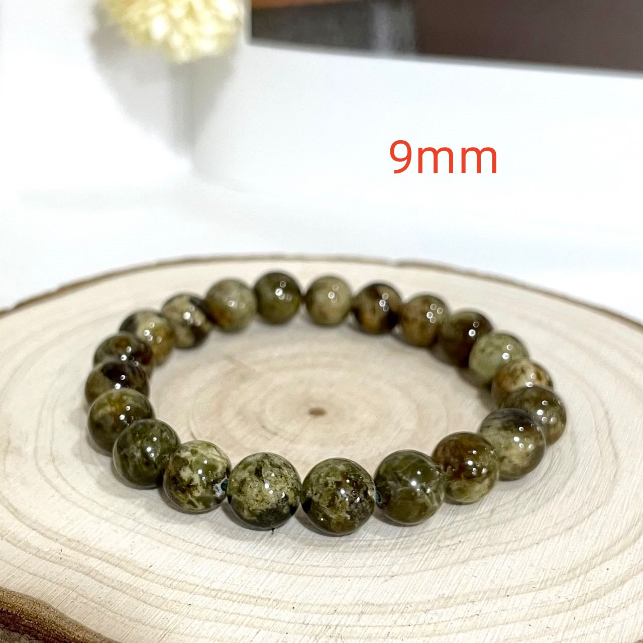 Green Garnet Bracelet 9~14mm Energy Healing Crystals Jewelry for Women DIY Bracelet From IG Crystal