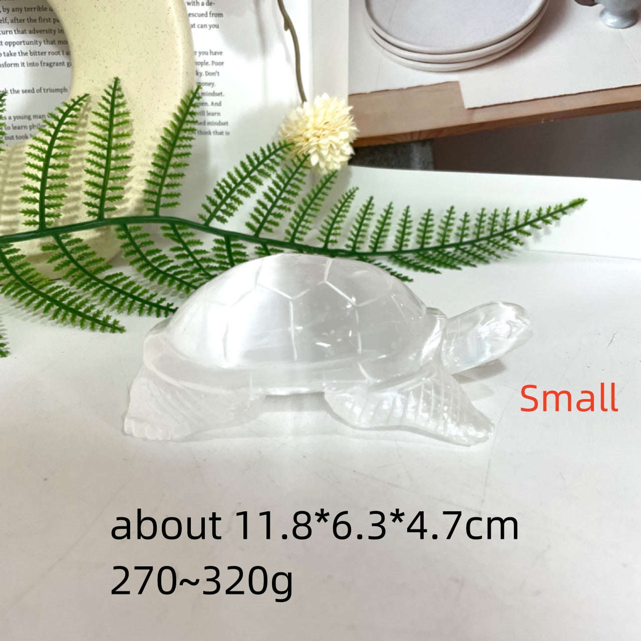 Selenite Turtle Crystal 1PCS Healing Stone for Spiritual Use Home Decor From IG Crystal