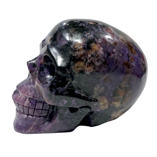 1 Count Big Charoite Skull Healing Crystal Gem Reiki Healing Home Decor Crystal Jewelry Shop Pretty Crystals From IG Crystal