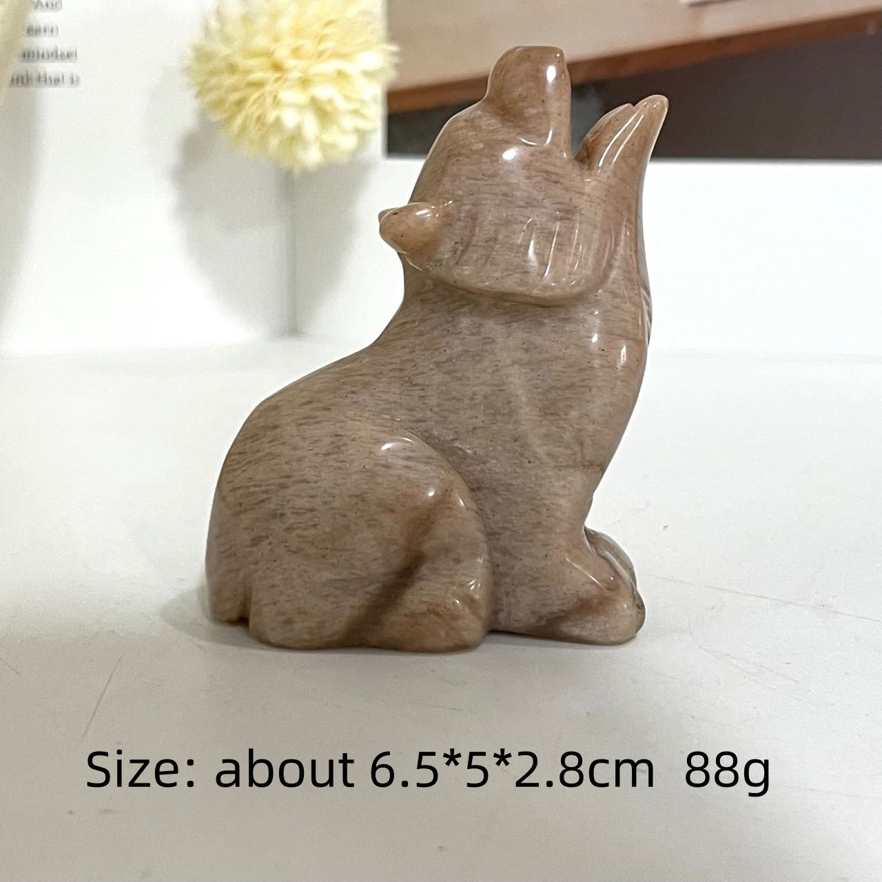 Peach Moonstone Animals Crystal Frog Wolf Flower Fairy Dog Fish Chicken Dinosaur Seal Bear Cat Dolphin Healing Stone Home Decoration From IG Crystal