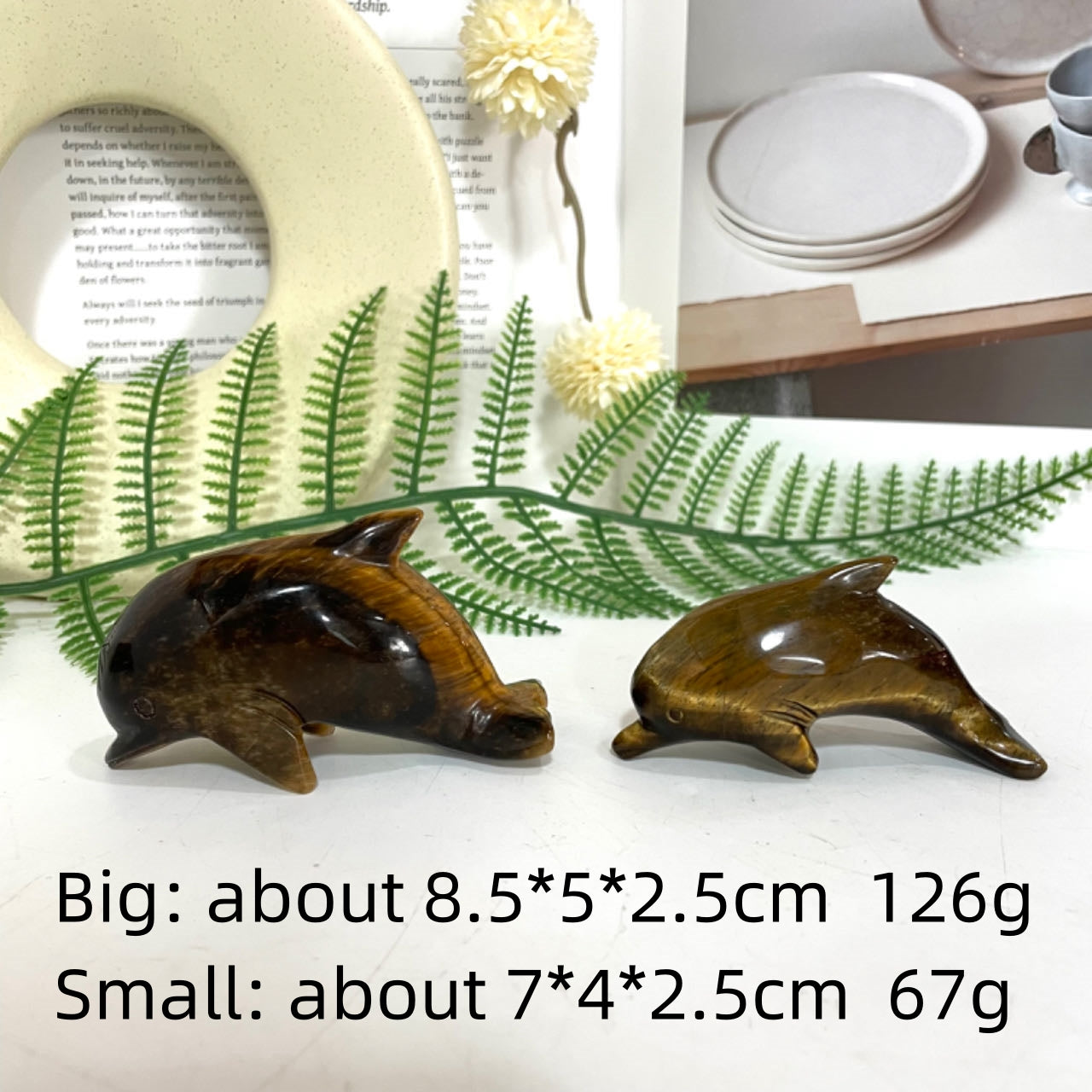 Small Yellow Tiger Eyes Animals Crystal Fish Dolphin Chicken Elephant Dinosaur Wolf Shark Tortoise Healing Stone Home Decoration From IG Crystal