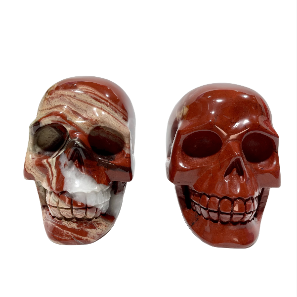 1 Count Red Jasper Skull Crystal Carving Natural Stone Gem Mining Chakra Balancing Reiki Healing Crystal Mystery Crystal Display Crystal Shopping Online Home Office Decor From IG Crystal