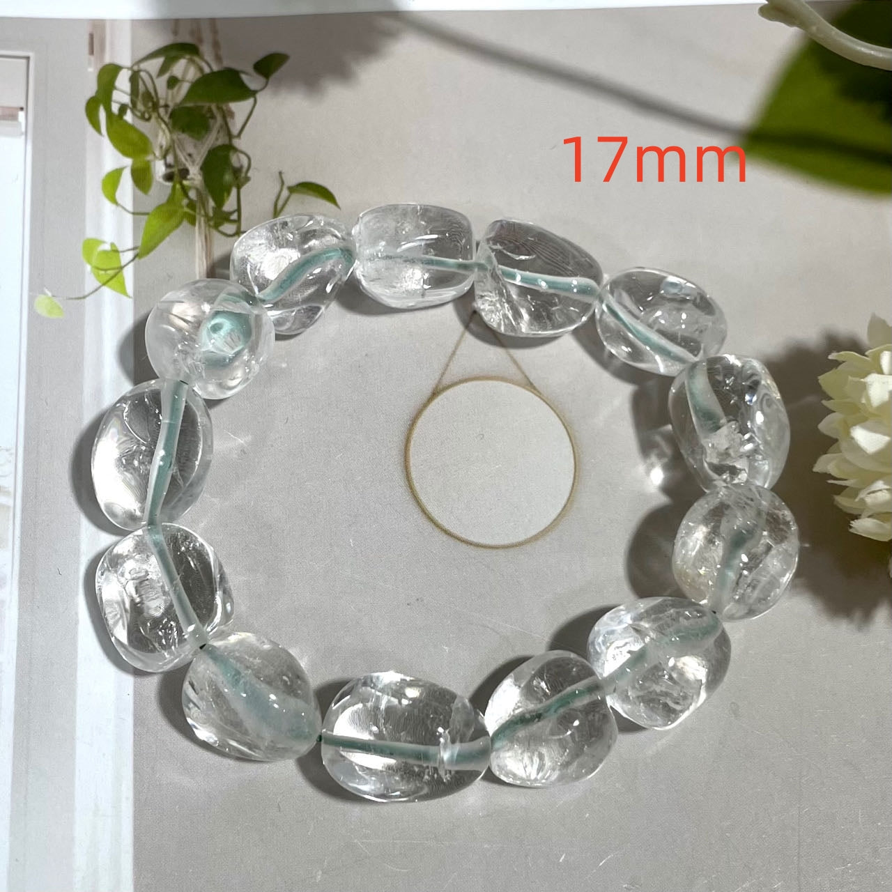 Clear Quartz Bracelet 17mm 13mm 10mm 8mm Block-shaped Irregularity Healing Crystal Home Decoration From IG Crystal
