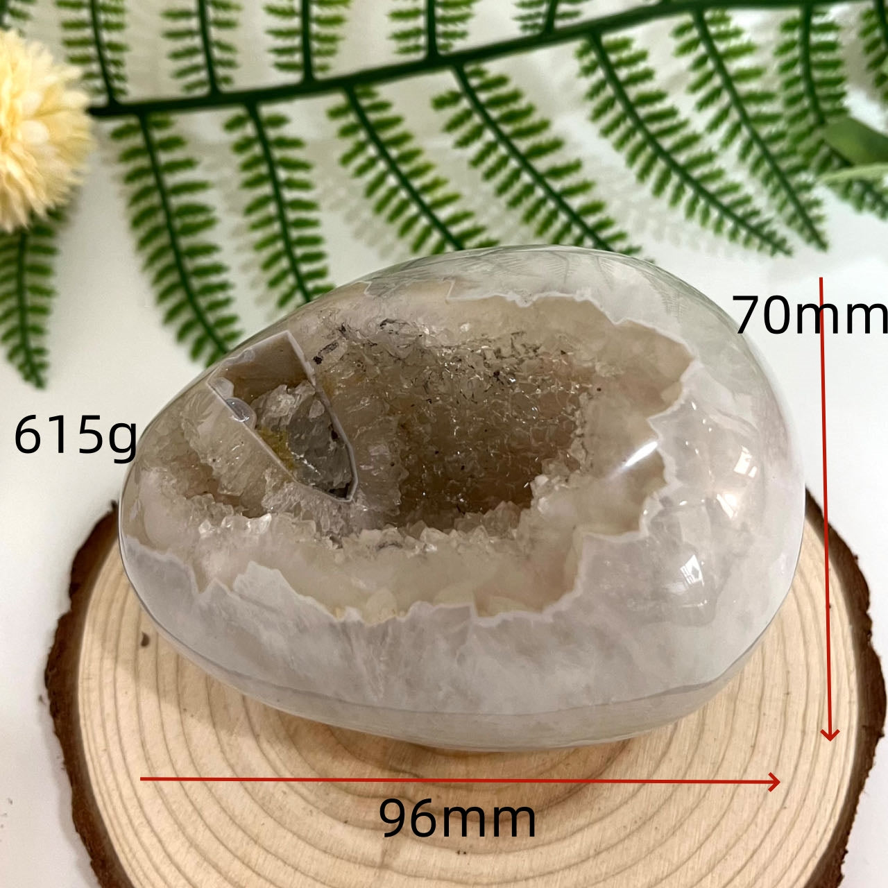 Different Maerail Druzy Egg Natural Raw Geode From IG Crystal
