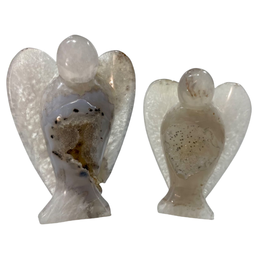 1 Count Geode Angel Crystal Carvings Natural Stone Gem Mining Chakra Balancing Reiki Healing Crystal Mystery Crystal Display Crystal Shopping Online Home Office Decor From IG Crystal