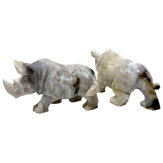 1 Count Big Rhinoceros White Agate Jade Crystal Healing Crystal Gem Reiki Healing Home Decor Crystal Jewelry Shop Pretty Crystals From IG Crystal