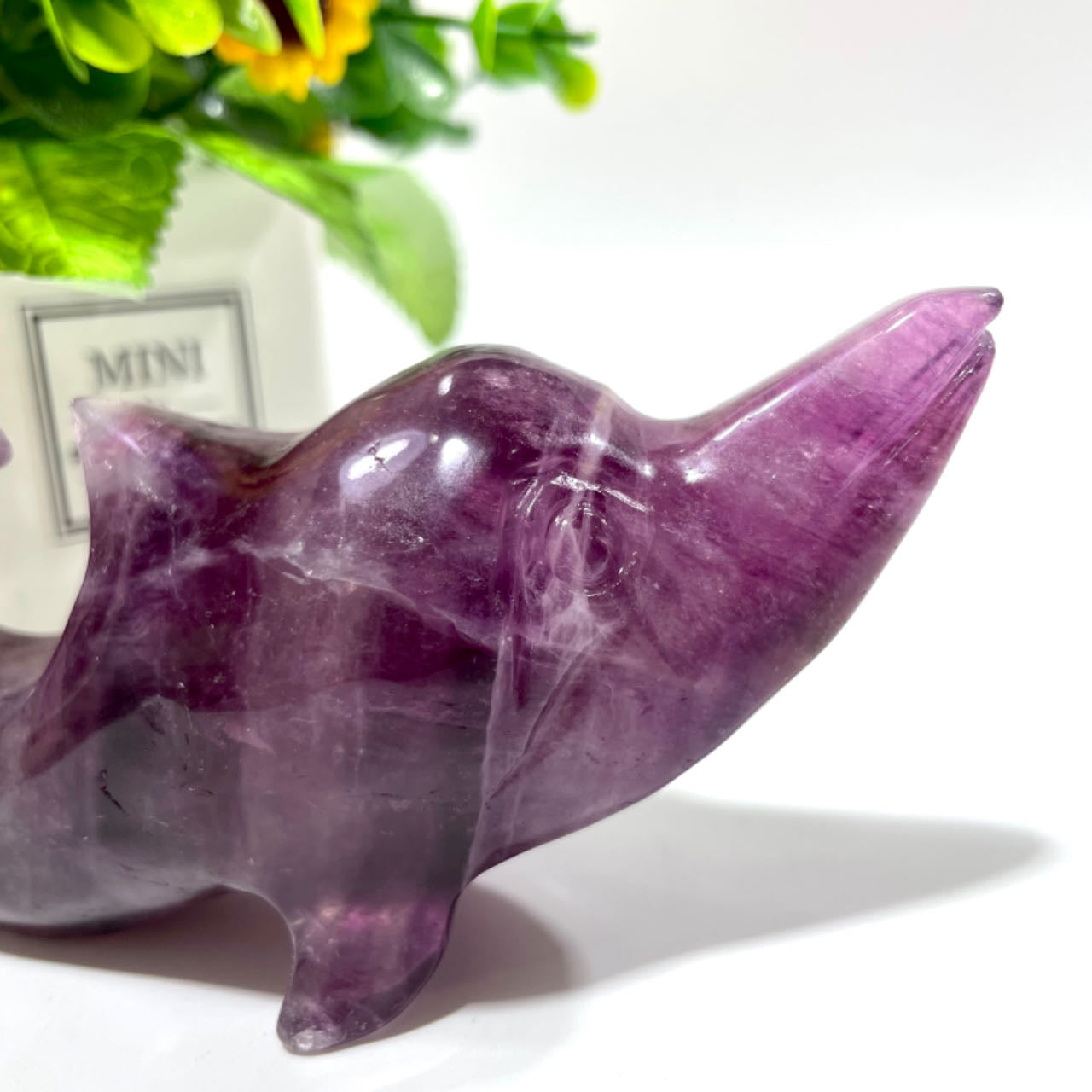1 Count Purple Fluorite Dolphin Crystal Carving Healing Crystal Gem Reiki Healing Home Decor Crystal Jewelry Shop Pretty Crystals From IG Crystal