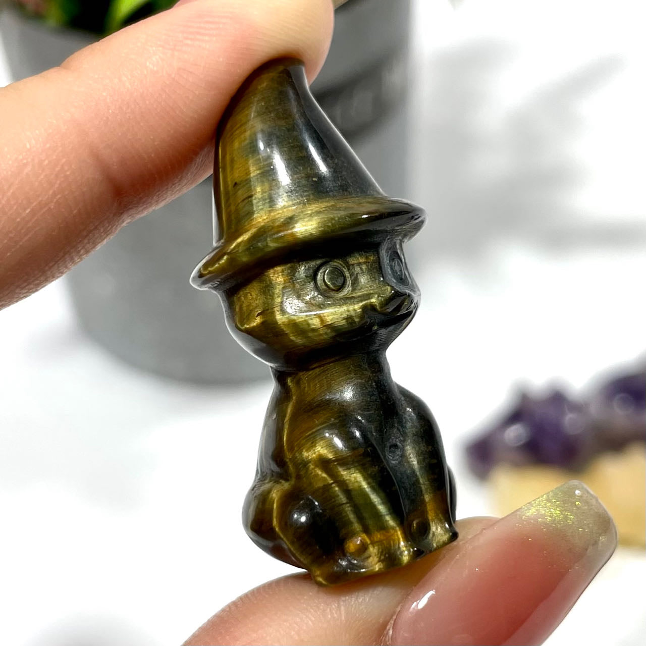 3 Counts Various Materials Halloween Ghost Cat Crystal Carving Healing Crystal Gem Reiki Healing Home Decor Crystal Jewelry Shop Pretty Crystals From IG Crystal