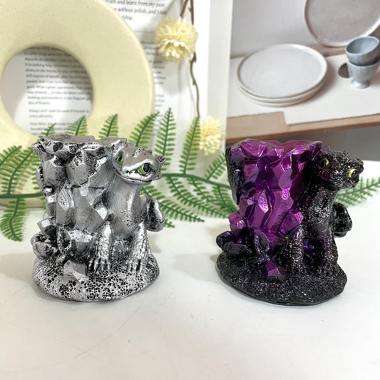 2PCS Stands Black Purple Silver Healing Stone Home Decoration For Crystal Ball From IG Crystal
