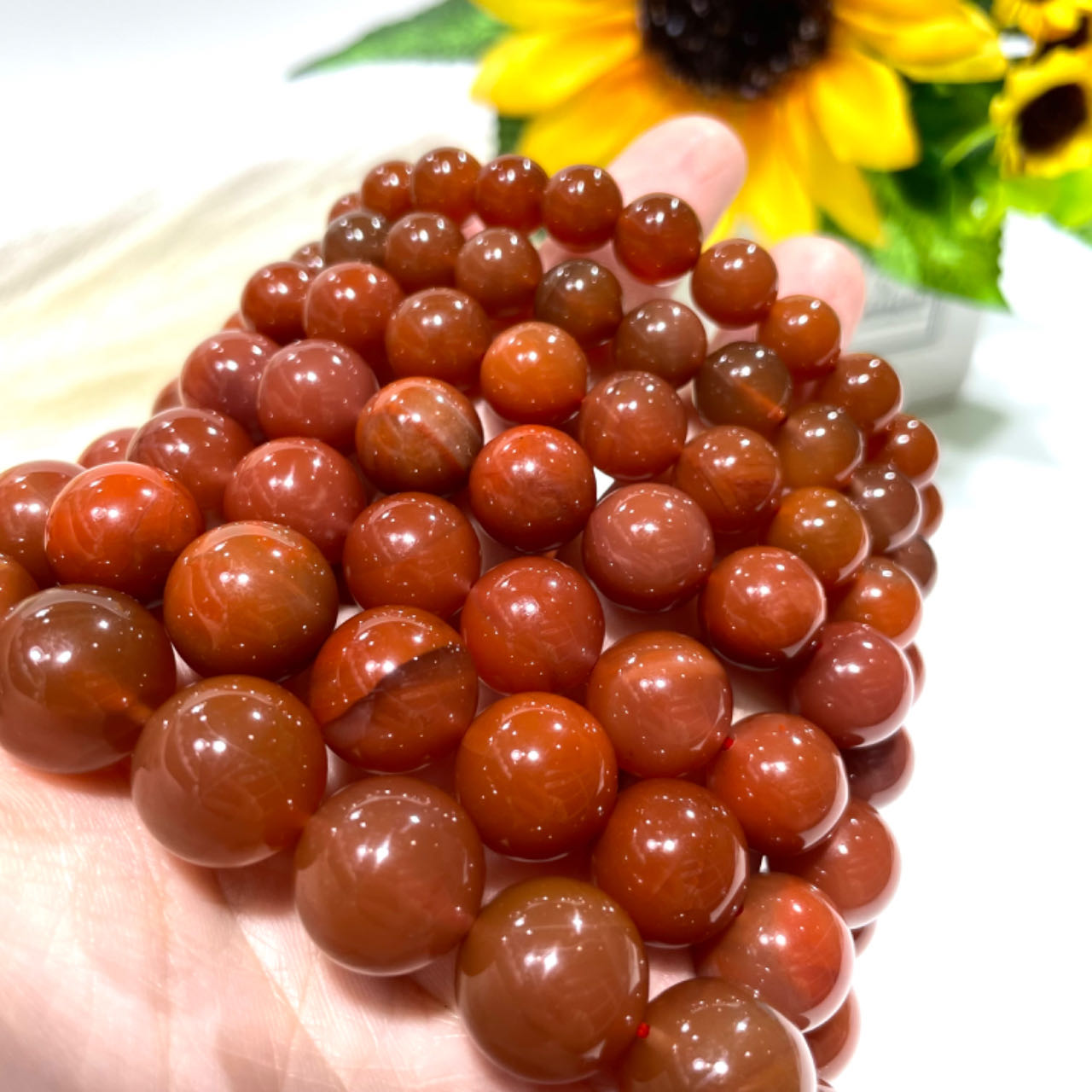 Red Carnelian Agate Bracelets 8~14mm Natural Crystals Healing Stones Crystal Jewelry Shop Pretty Crystals From IG Crystal
