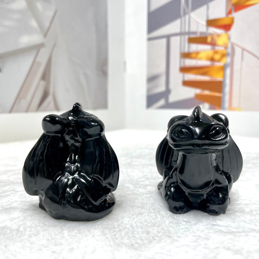 3 Counts 5cm Height Black Obsidian Stitch Crystal Carving Healing Stones Natural Stone Chakra Balancing Reiki Home Office Decor From IG Crystal