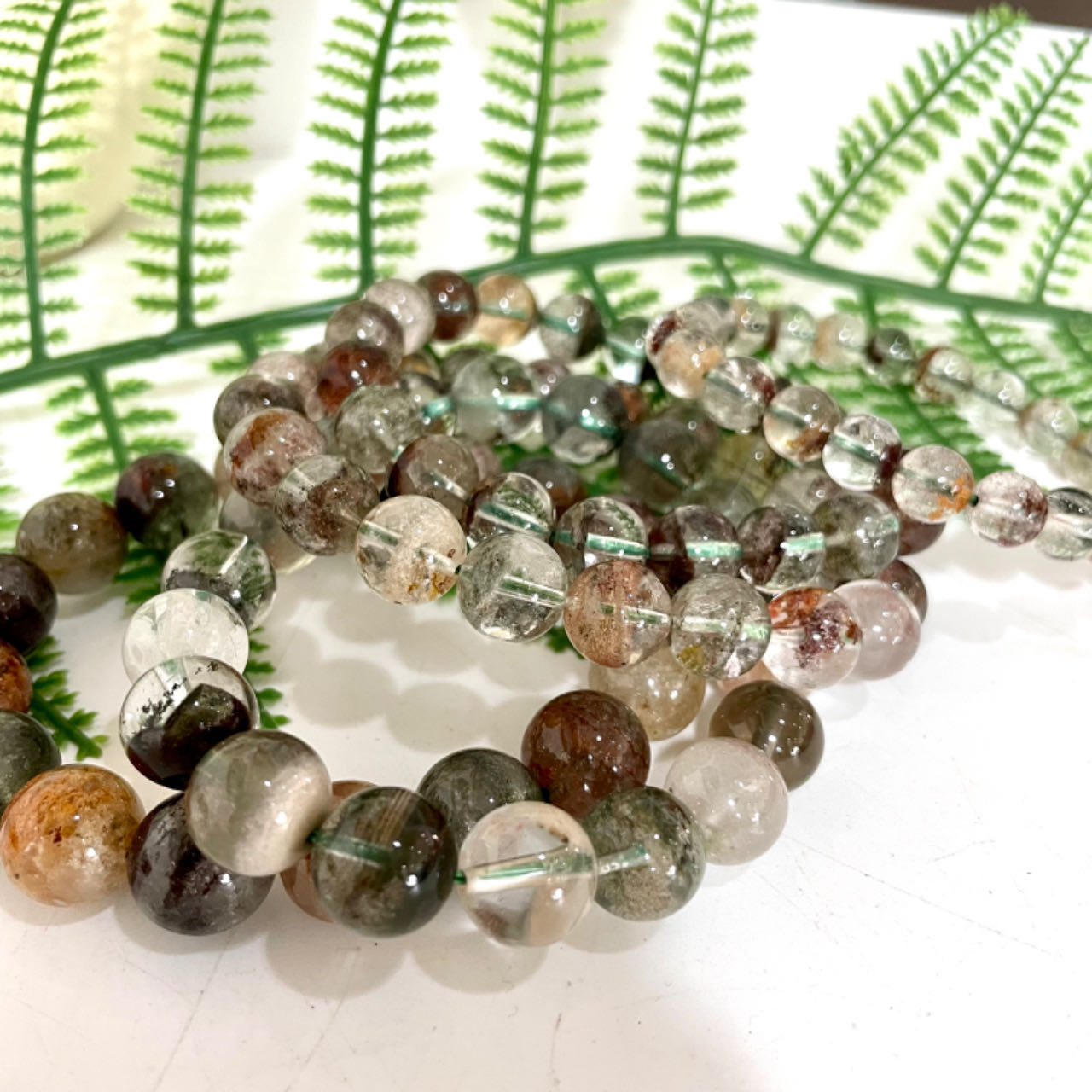 Green Phantom Quartz Bracelet 8~12mm Energy Healing Crystals Jewelry for Women DIY Bracelet From IG Crystal