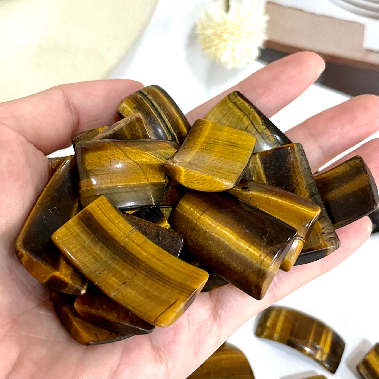 350g Natural Yellow Tiger Eye Crystals Raw Rough Slice Stones Slice Chunks Stone For Cabochon Reiki Crytsal Healing Home Decor From IG Crystal