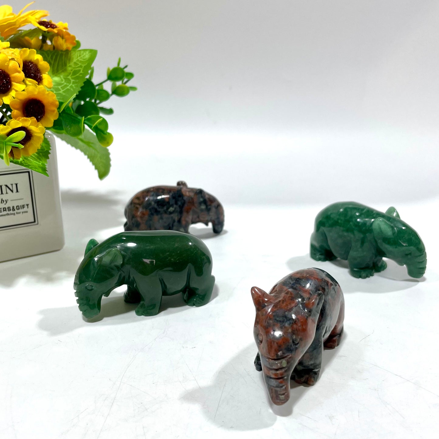 2 Counts 3 Inches Anteater Crystal Carving Green Aventurine Red Picture Jasper Healing Stones Natural Stone Chakra Balancing Reiki Home Office Decor From IG Crystal