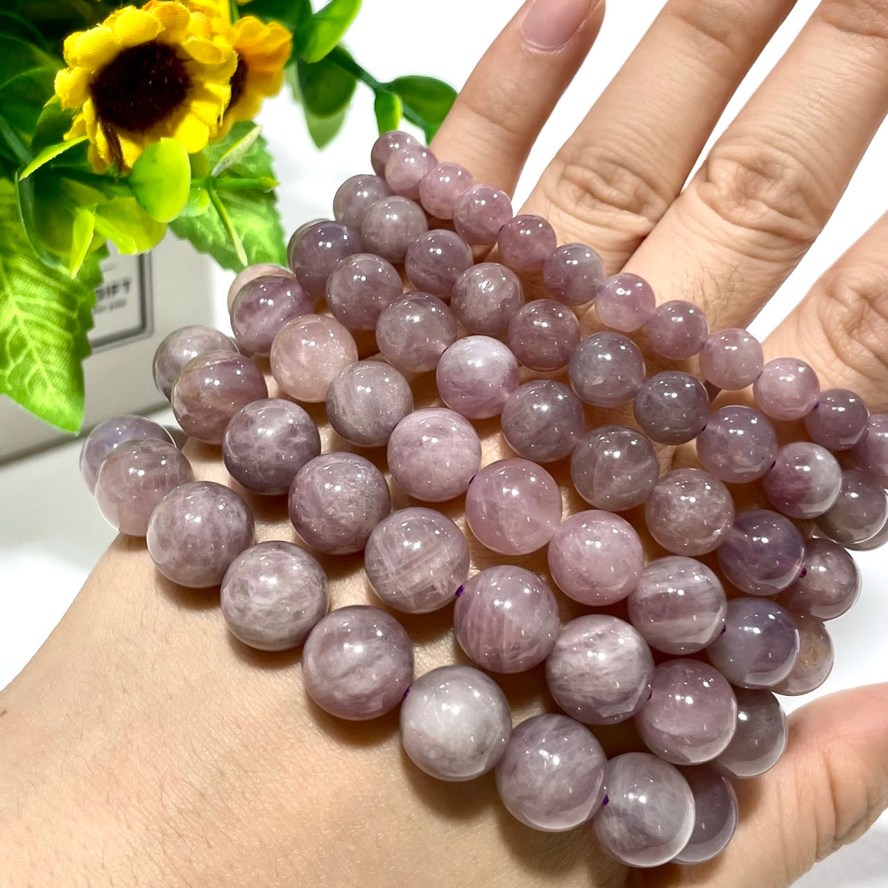 3 Counts Lavender Purple Pink Crystal Bracelet 8~13mm Energy Healing Crystals Jewelry for Women DIY Bracelet From IG Crystal