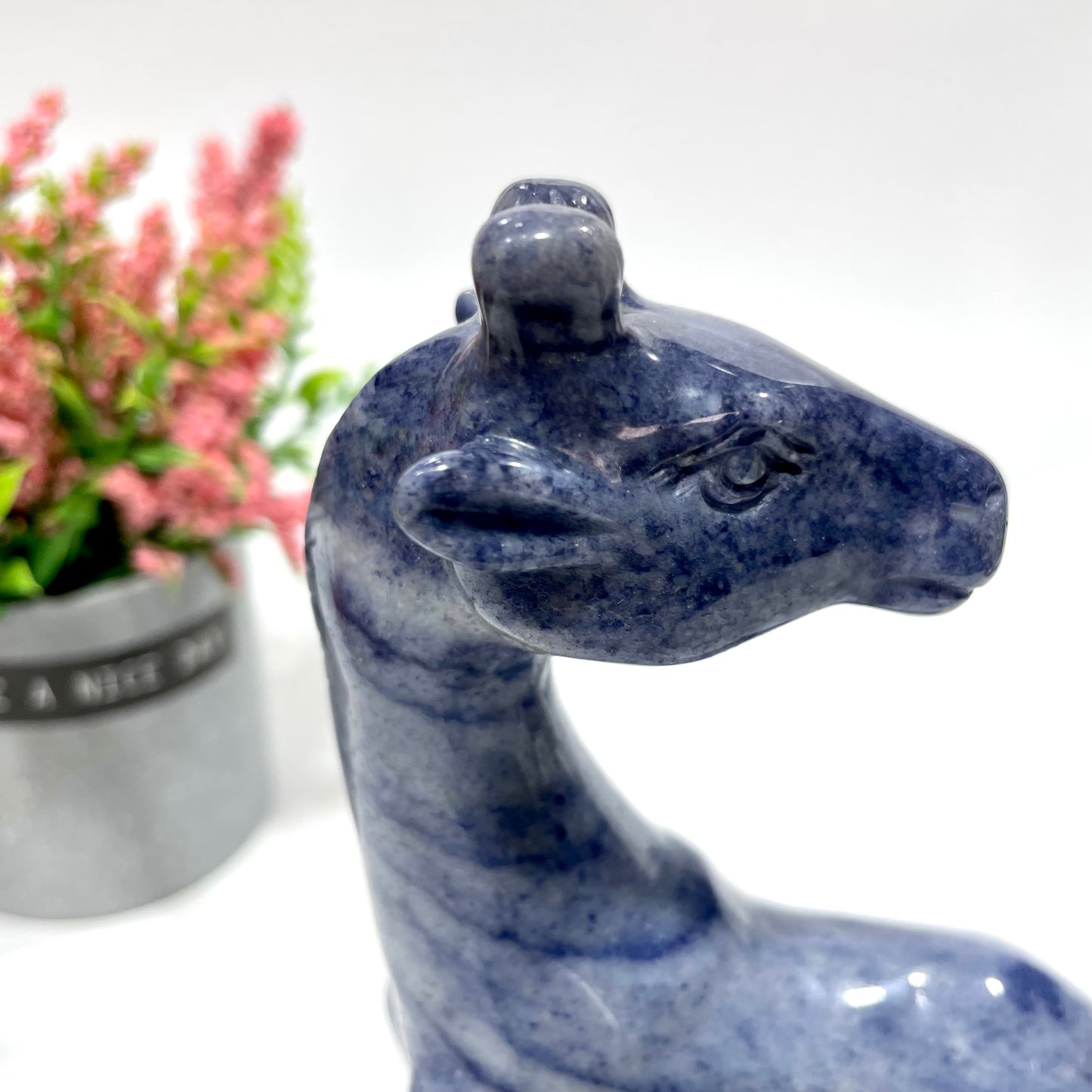 1 Count Giraffe Crystal Carving Green/Blue Aventurine Red Picture Jasper Healing Stones Natural Stone Chakra Balancing Reiki Home Office Decor From IG Crystal