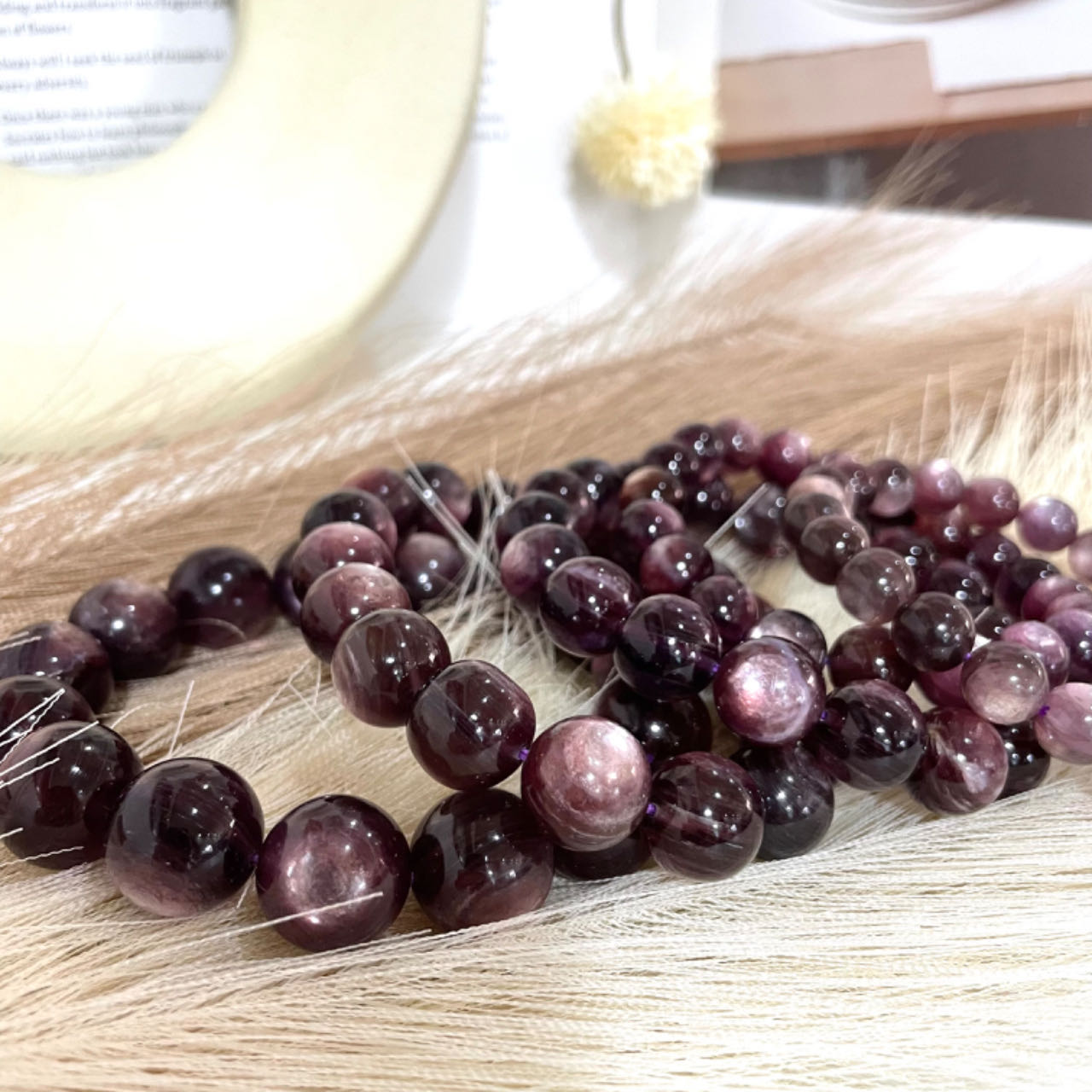 Deep Purple Mica 15mm 13mm 12mm 10mm 9mm Energy Healing Crystals Jewelry for Women DIY Bracelet From IG Crystal