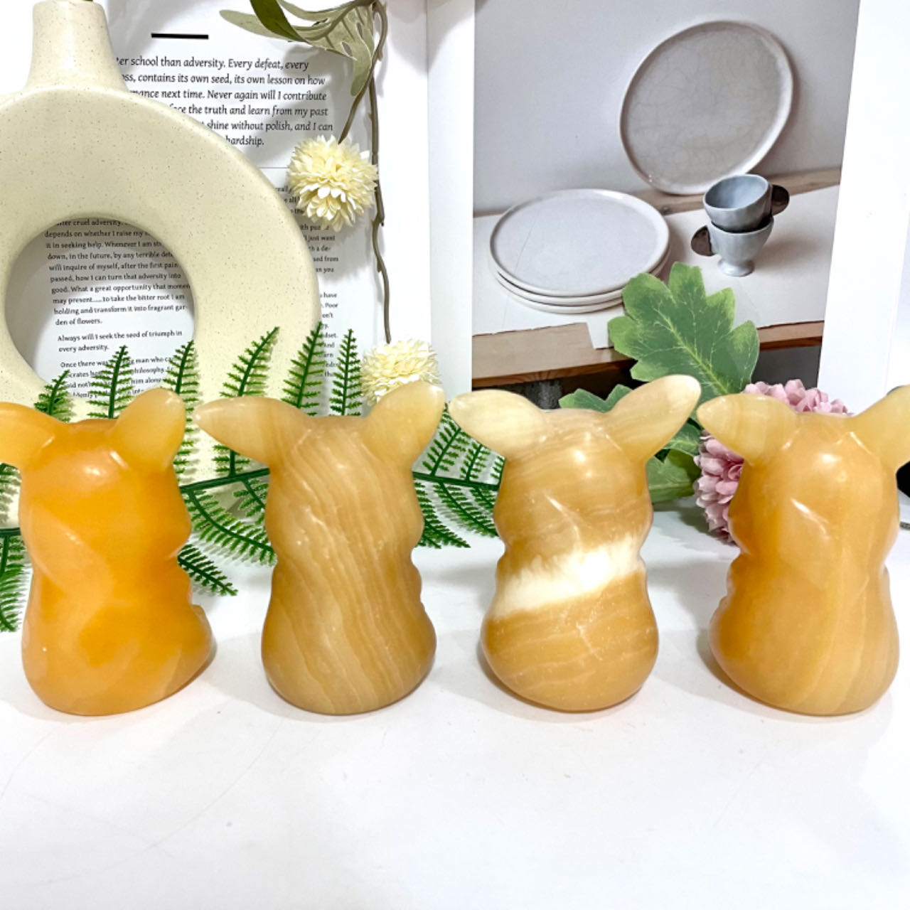 Yellow Calcite Pikachu Crystal Healing Stone Stochastic 2PCS From IG Crystal