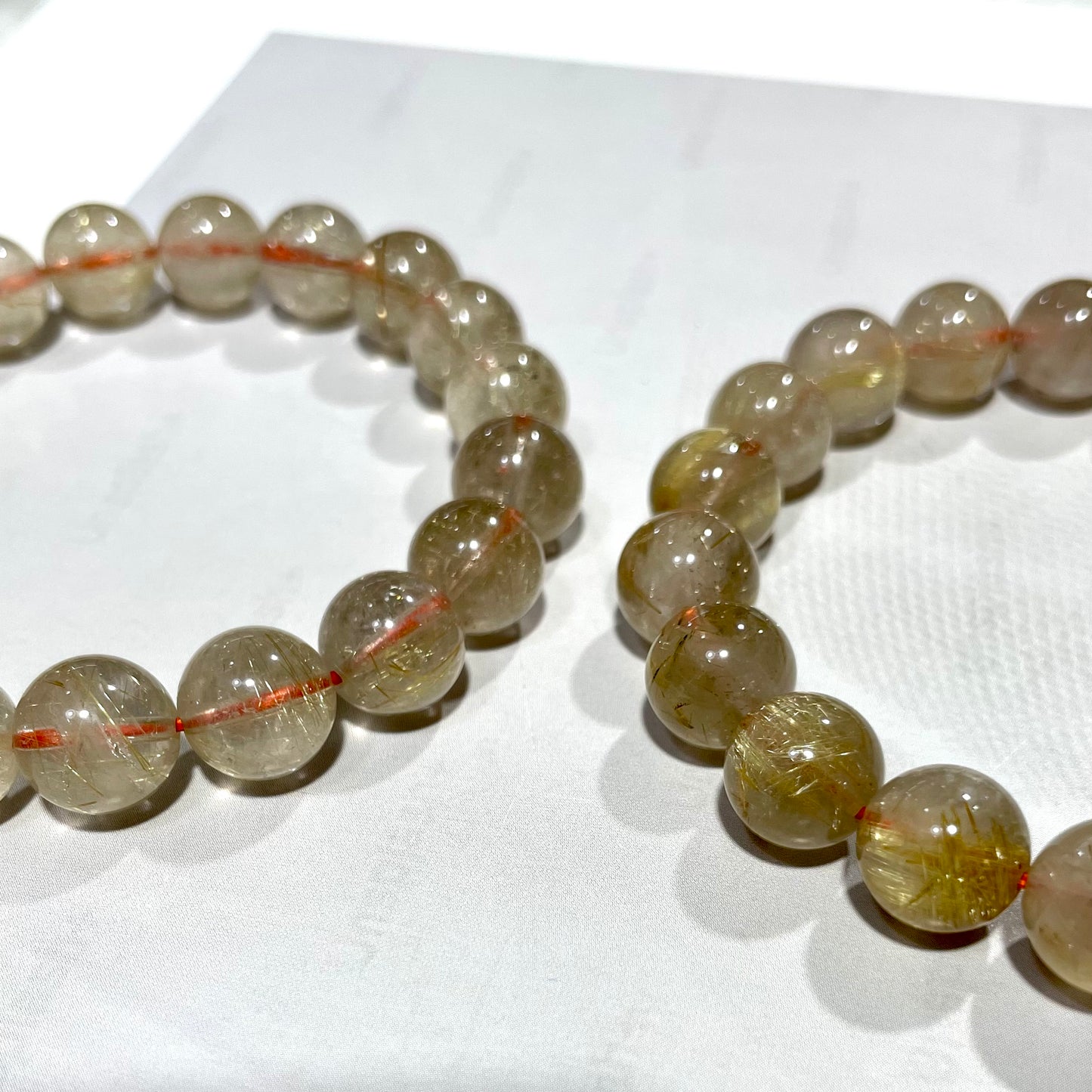 3 Counts Golden Rutile Bracelet 10~11mm Natural Crystals Healing Crystals Bracelet for Women and Men Teens Crystal Jewelry Shop Pretty Crystals From IG Crystal