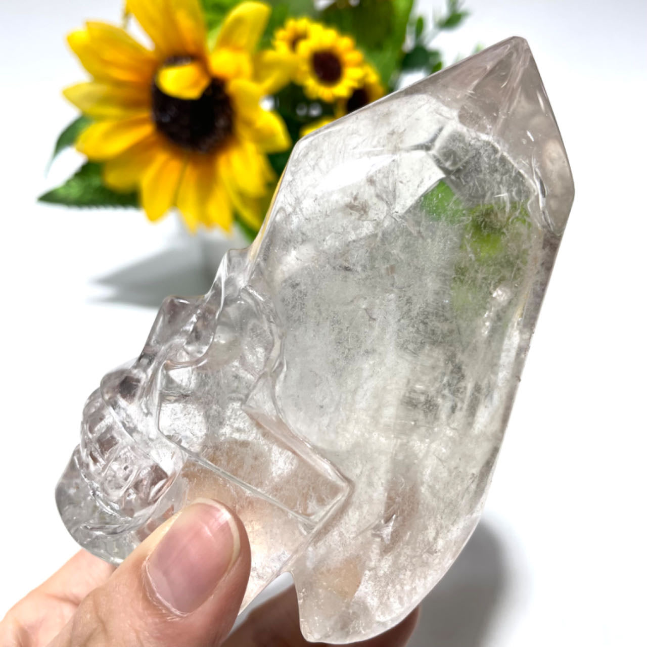 Clear Quartz Tall Skull Crystal Healing Crystal Gem Reiki Healing Home Decor Crystal Jewelry Shop Pretty Crystals From IG Crystal
