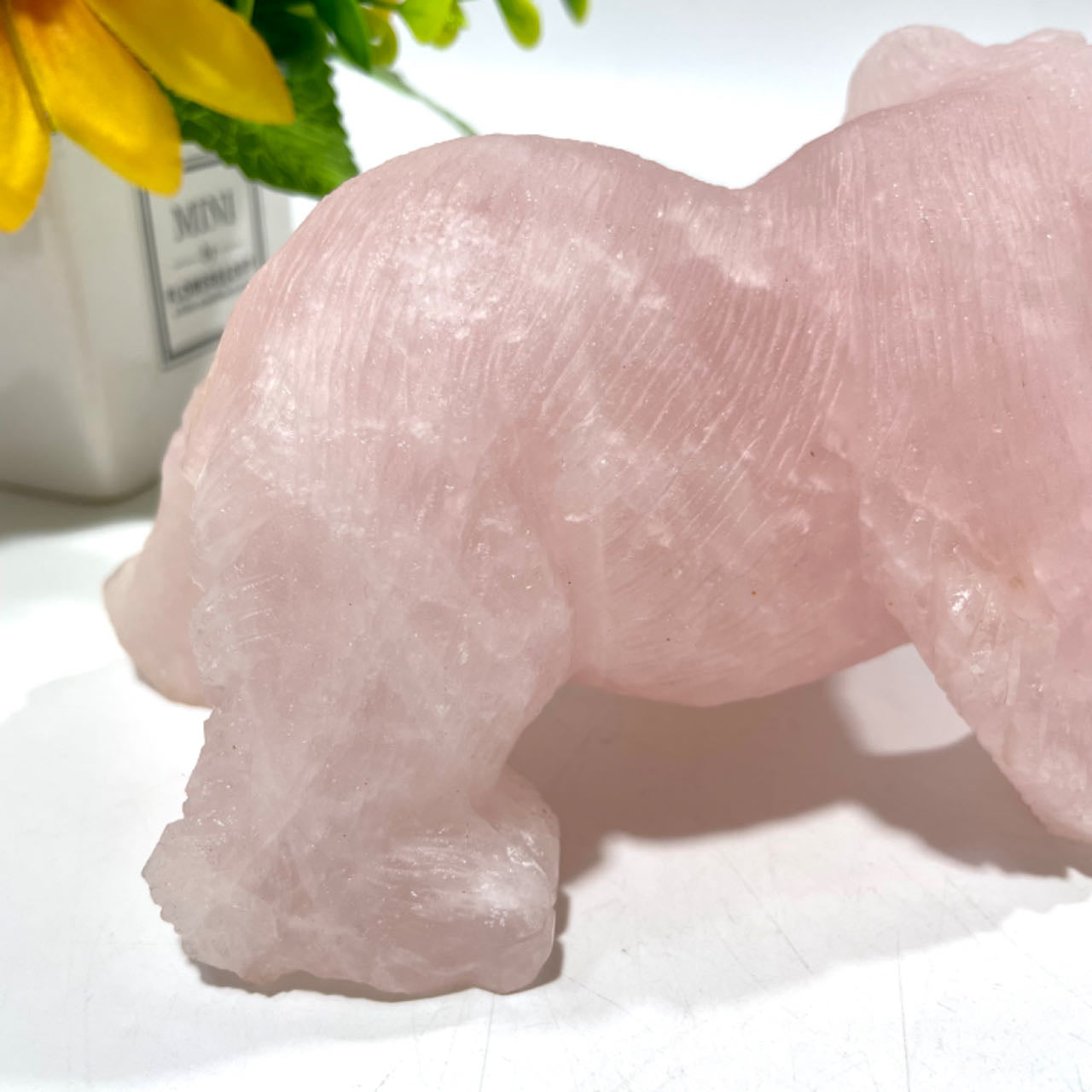 1 Count High Quality Rose Quartz Bear Crystal Carving Healing Crystal Gem Reiki Healing Home Decor Crystal Jewelry Shop Pretty Crystals From IG Crystal