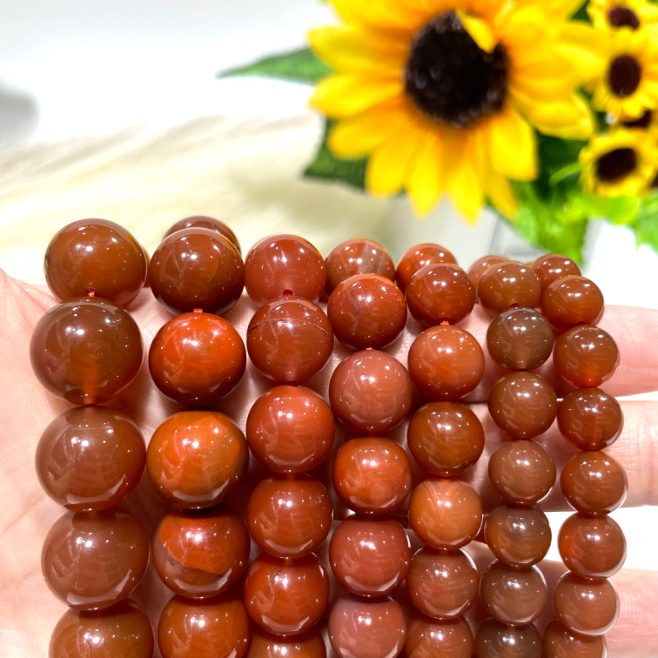 Red Carnelian Agate Bracelets 8~14mm Natural Crystals Healing Stones Crystal Jewelry Shop Pretty Crystals From IG Crystal