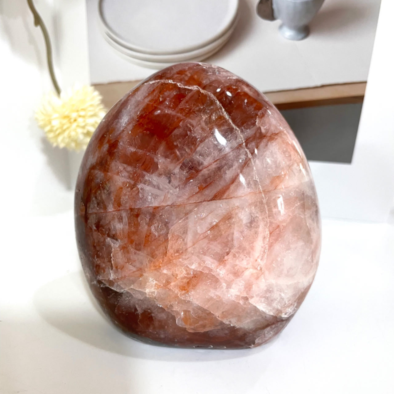 1PCS Fire Quartz Mountain Stone Healing Stone From IG Crystal
