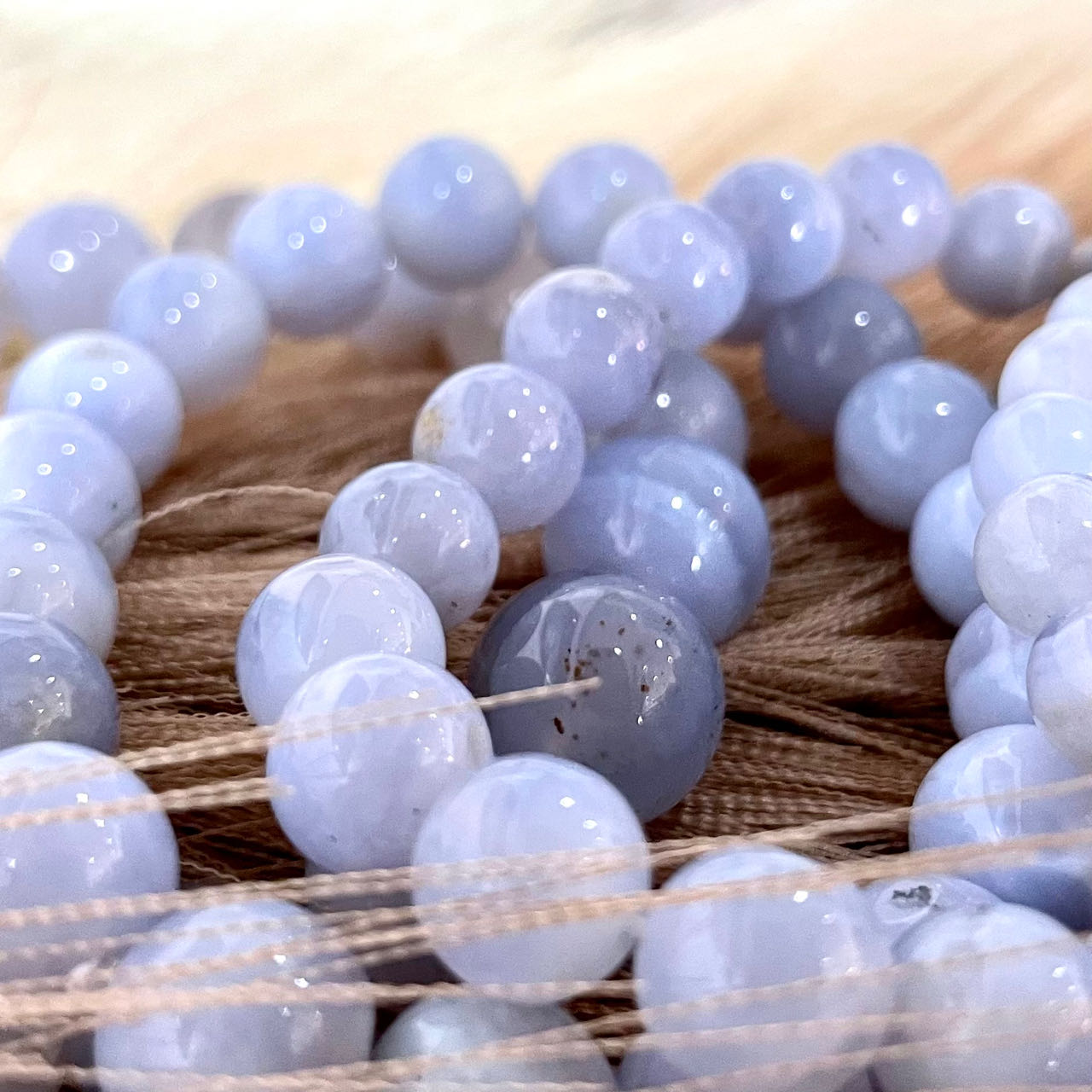 Blue Lace Agate Bracelet 6~12mm Energy Healing Crystals Jewelry for Women DIY Bracelet From IG Crystal
