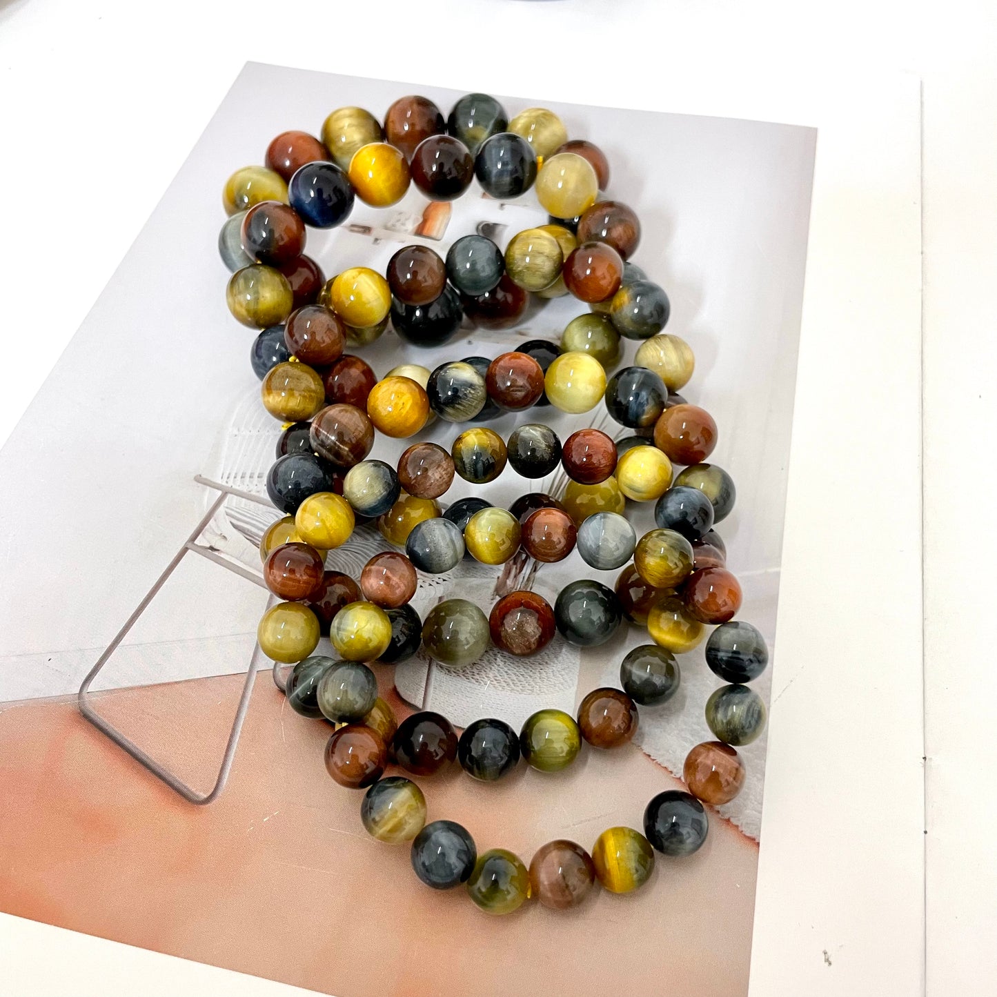 Colourful Tiger Eyes Bracelets 10~16mm Natural Crystals Healing Crystals Bracelet for Women and Men Teens Crystal Jewelry Shop Pretty Crystals From IG Crystal