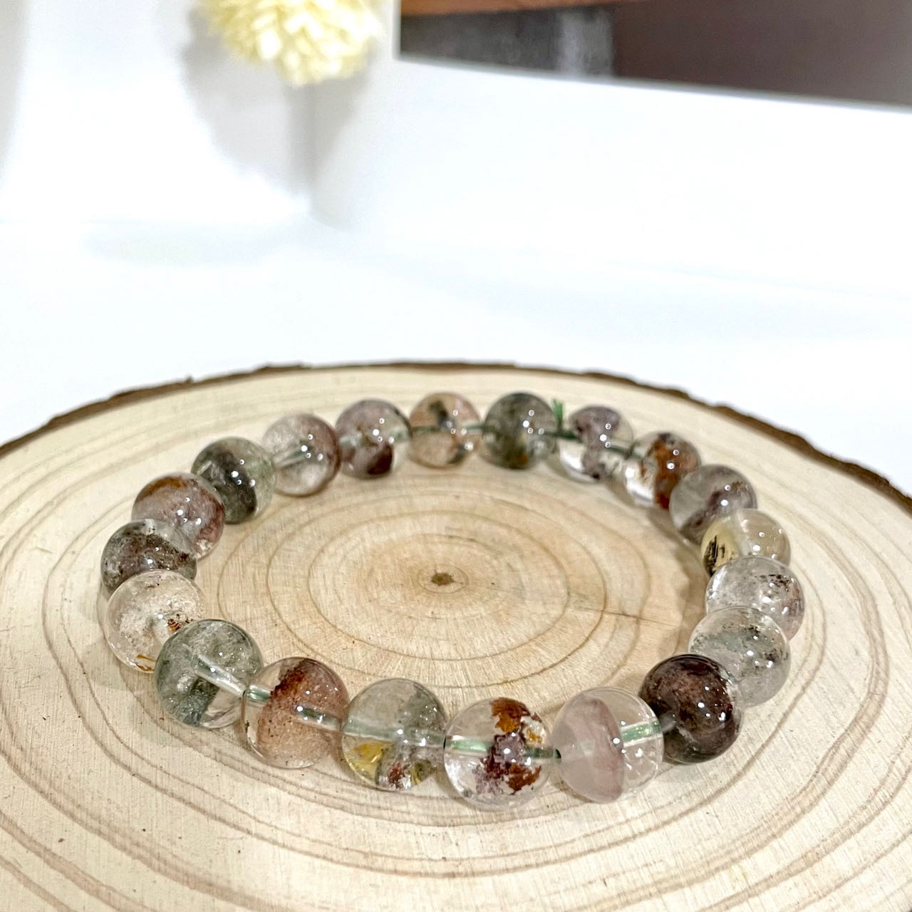 Green Phantom Quartz Bracelet 8~12mm Energy Healing Crystals Jewelry for Women DIY Bracelet From IG Crystal