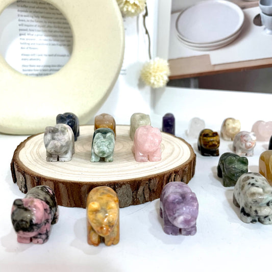 10 Counts Small Pigs Crystal 3cm Different Stones Healing Stone Home Decoration From IG Crystal