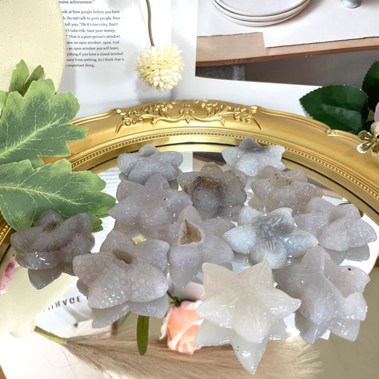 Stochastic 10PCS Star Shape Crystal Agate From IG Crystal