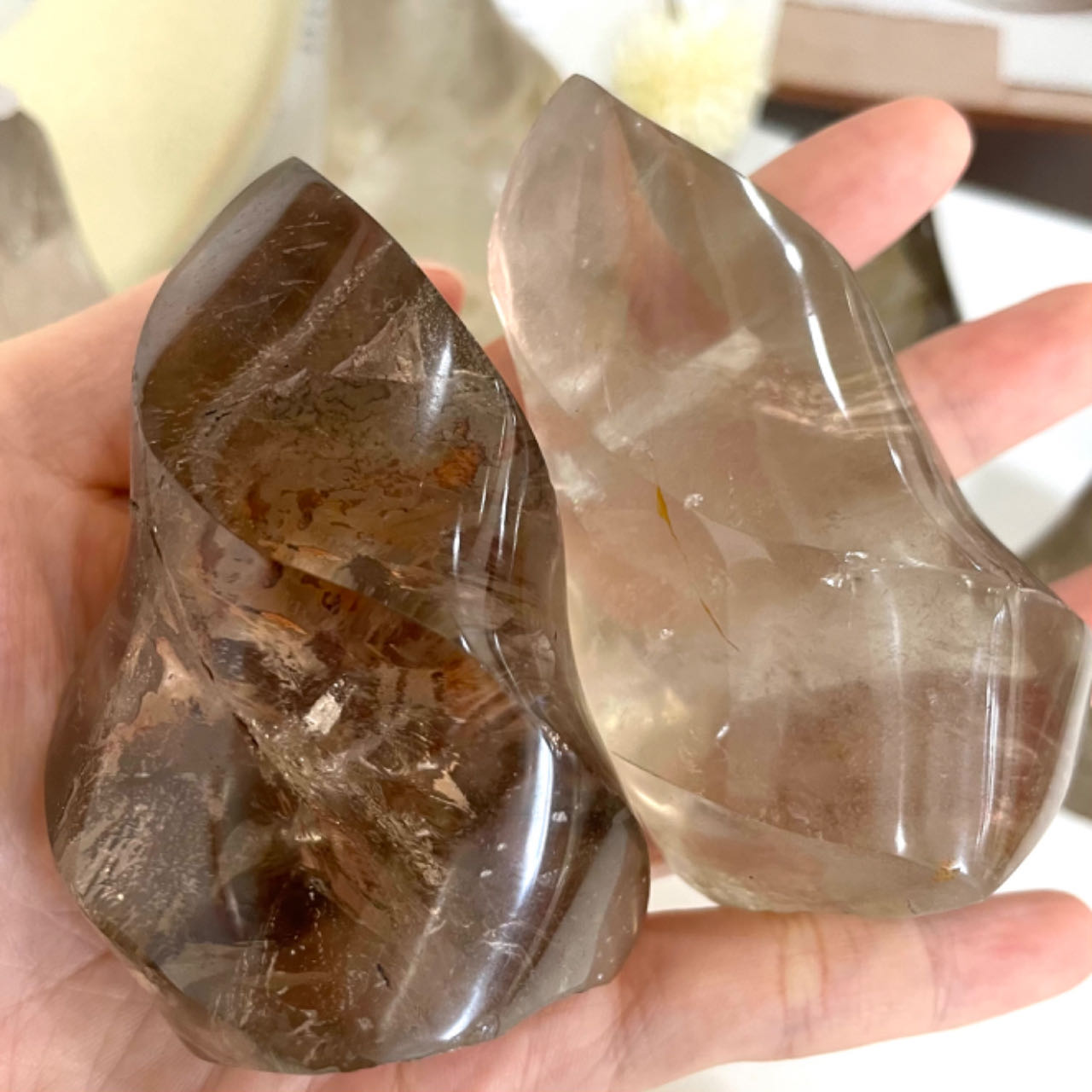 2~3PCS Smoky Quartz Torch Healing Crystal From IG Crystal