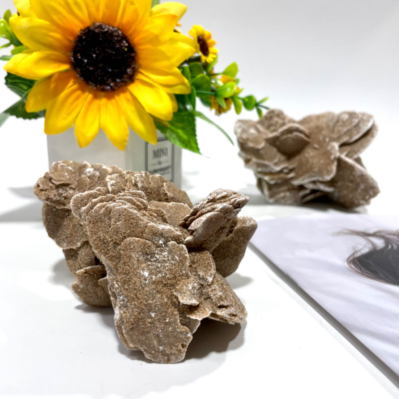 1 Count Desert Rose Cluster Natural Stone Gem Mining Chakra Balancing Reiki Healing Crystal Mystery Crystal Display Crystal Shopping Online Home Office Decor From IG Crystal