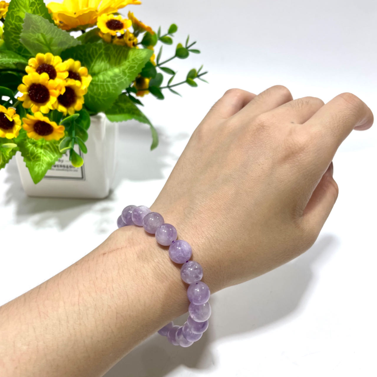 Lavender Quartz Crystal Bracelet 7~12mm Energy Healing Crystals Jewelry for Women DIY Bracelet From IG Crystal