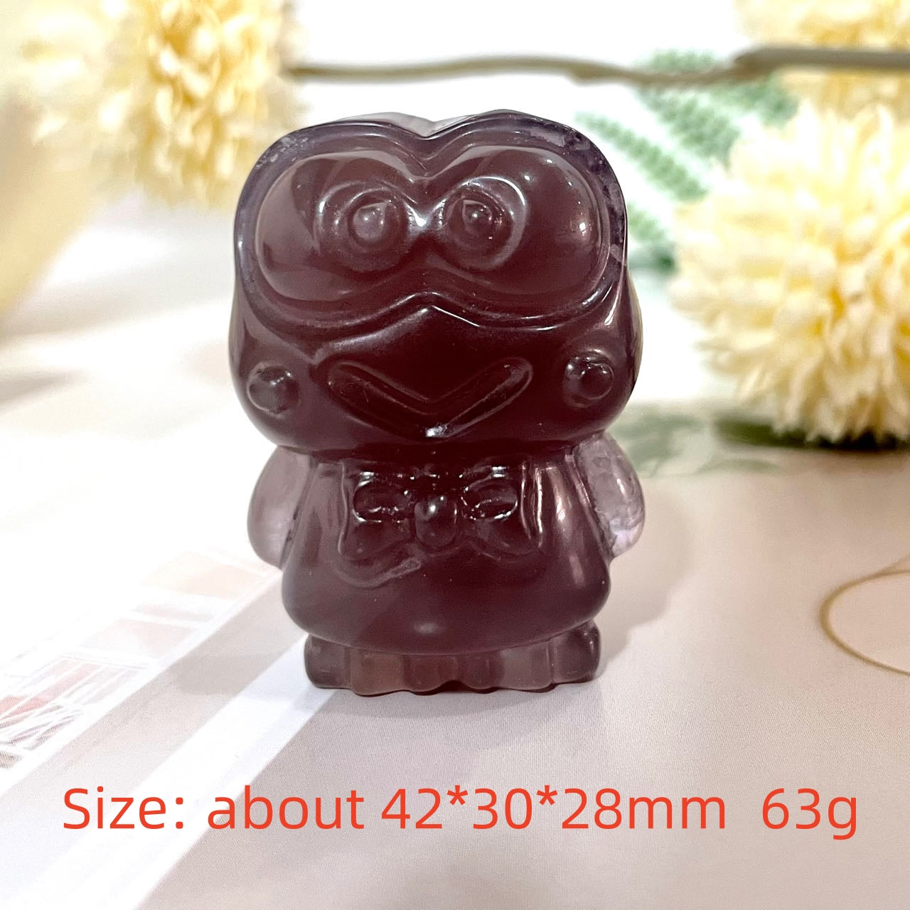 3 Counts Small High Quality Natural Fluorite Carving Crystals Duck Elephant Owl Lion Head Buddha Healing Stone Home decoration From IG Crystal