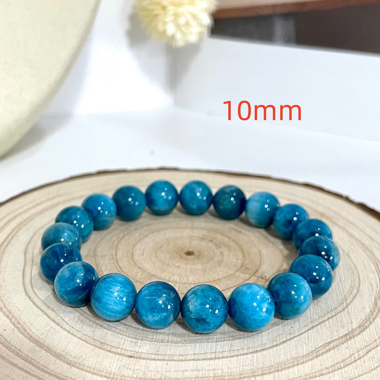 Blue Apatite Bracelet 7~11mm Energy Healing Crystals Jewelry for Women DIY Bracelet From IG Crystal