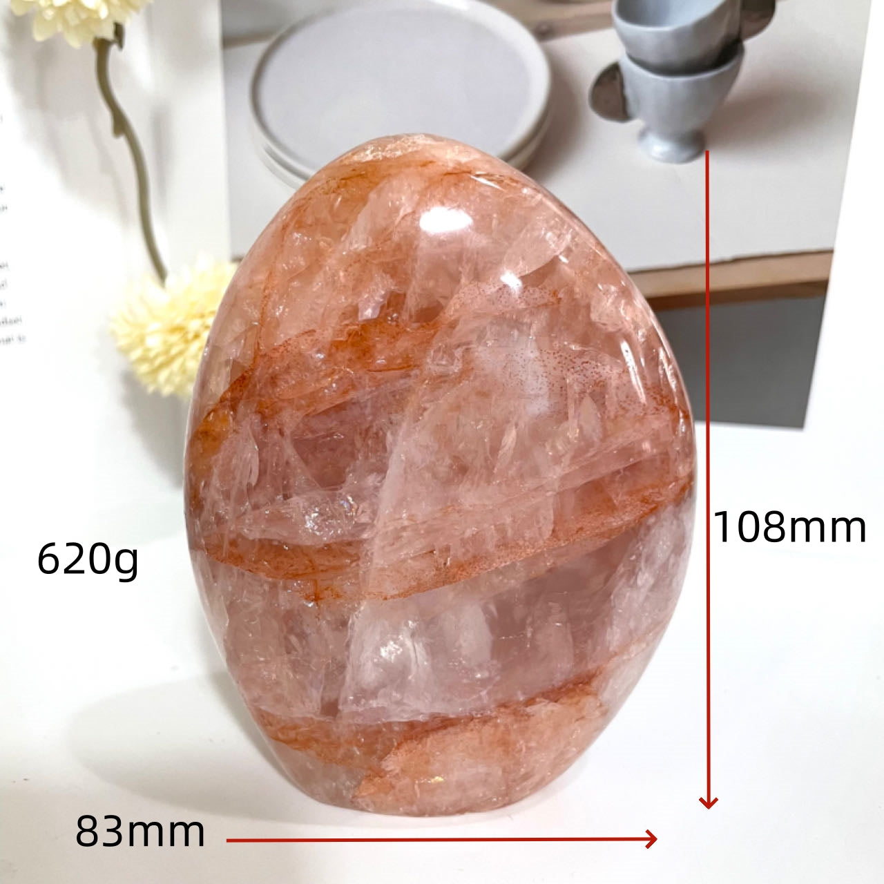 1PCS Fire Quartz Mountain Stone Healing Stone From IG Crystal