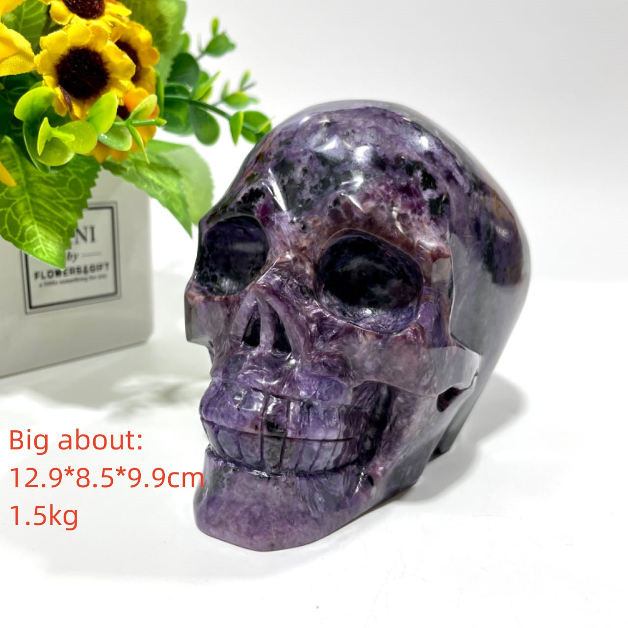 1 Count Big Charoite Skull Healing Crystal Gem Reiki Healing Home Decor Crystal Jewelry Shop Pretty Crystals From IG Crystal