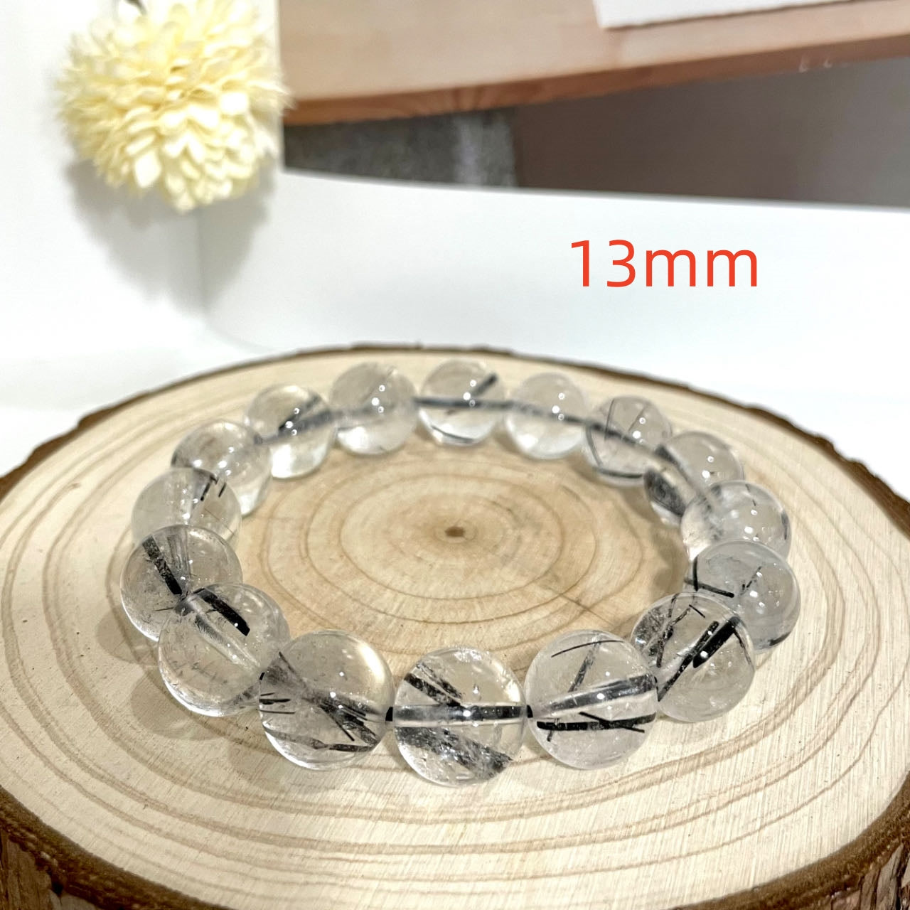 Black Rutile Bracelet 6~14mm Energy Healing Crystals Jewelry for Women DIY Bracelet From IG Crystal