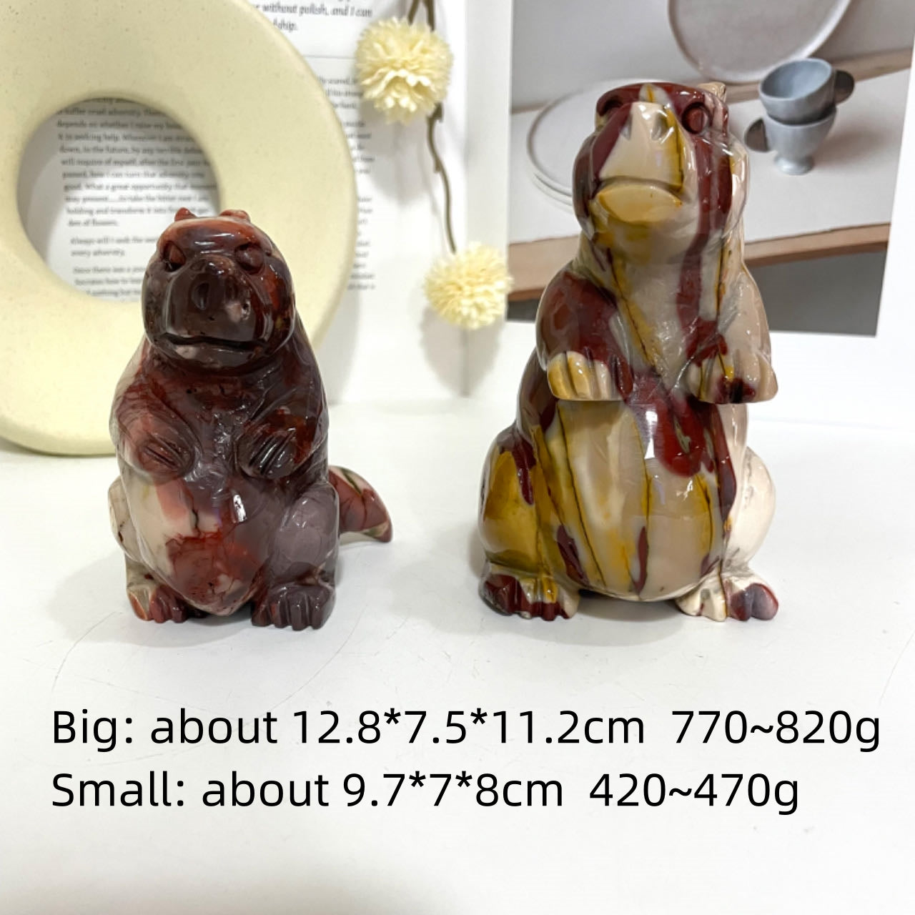 Moonkaite Jasper Animals Crystal Stochastic 1PCS Dog Squirrel Dinosaur Healing Stone Home Decoration From IG Crystal